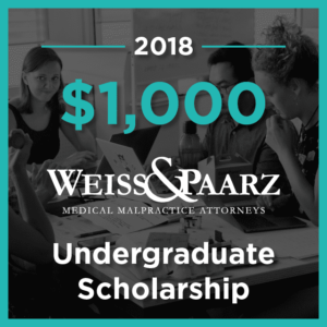 $1,000 Undergraduate Scholarship offered by Weiss & Paarz